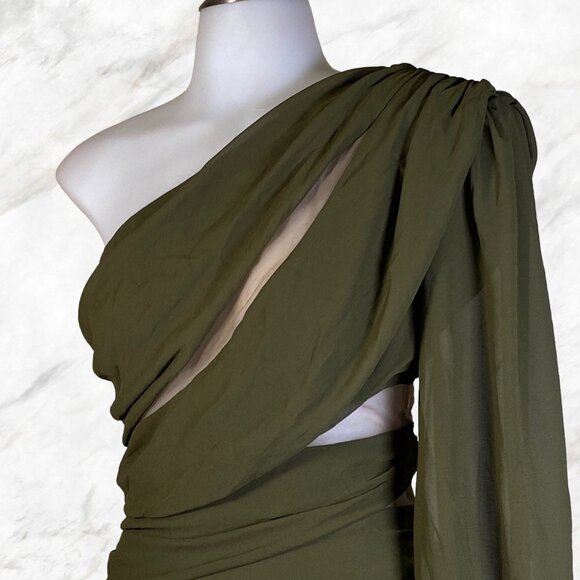 Michael Costello x REVOLVE Mai Mini Dress in Olive - Picture 11 of 12